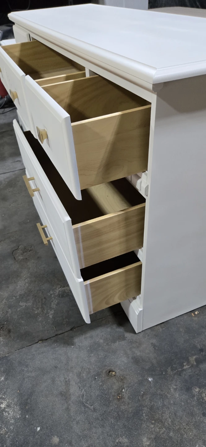 Off White Dresser with Gold Hardware - photo 5