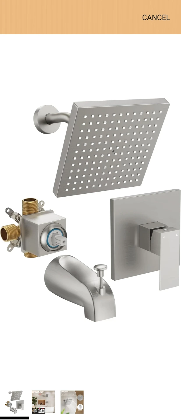Shower Faucet Set with Rough-in Valve
