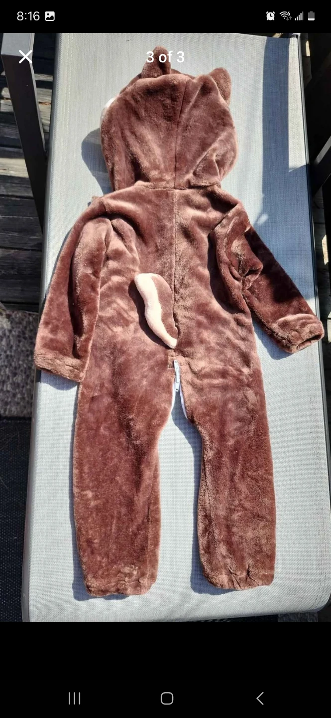 Kids Chipmunk Costume Onesie - photo 3