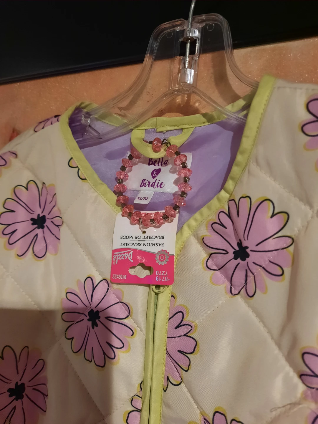 Girls XL Bella & Birdie Quilted Floral Packable Jacket - photo 3