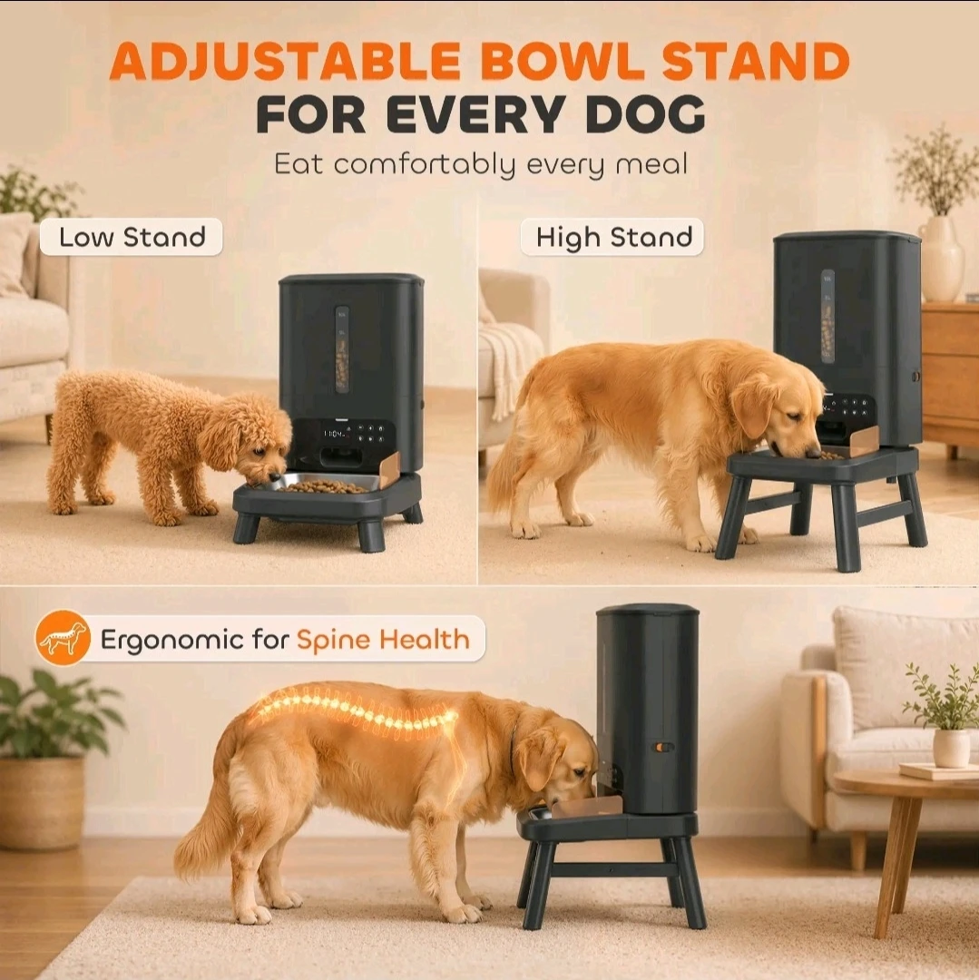15L Automatic Pet Feeder with Stainless Steel Bowl - photo 2