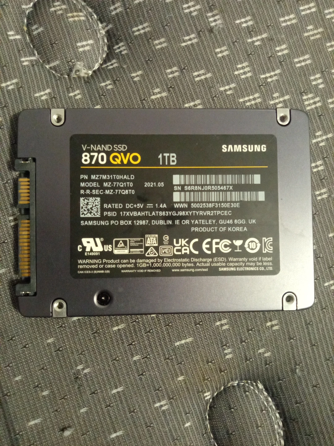 Samsung 870 QVO 1TB SATA SSD