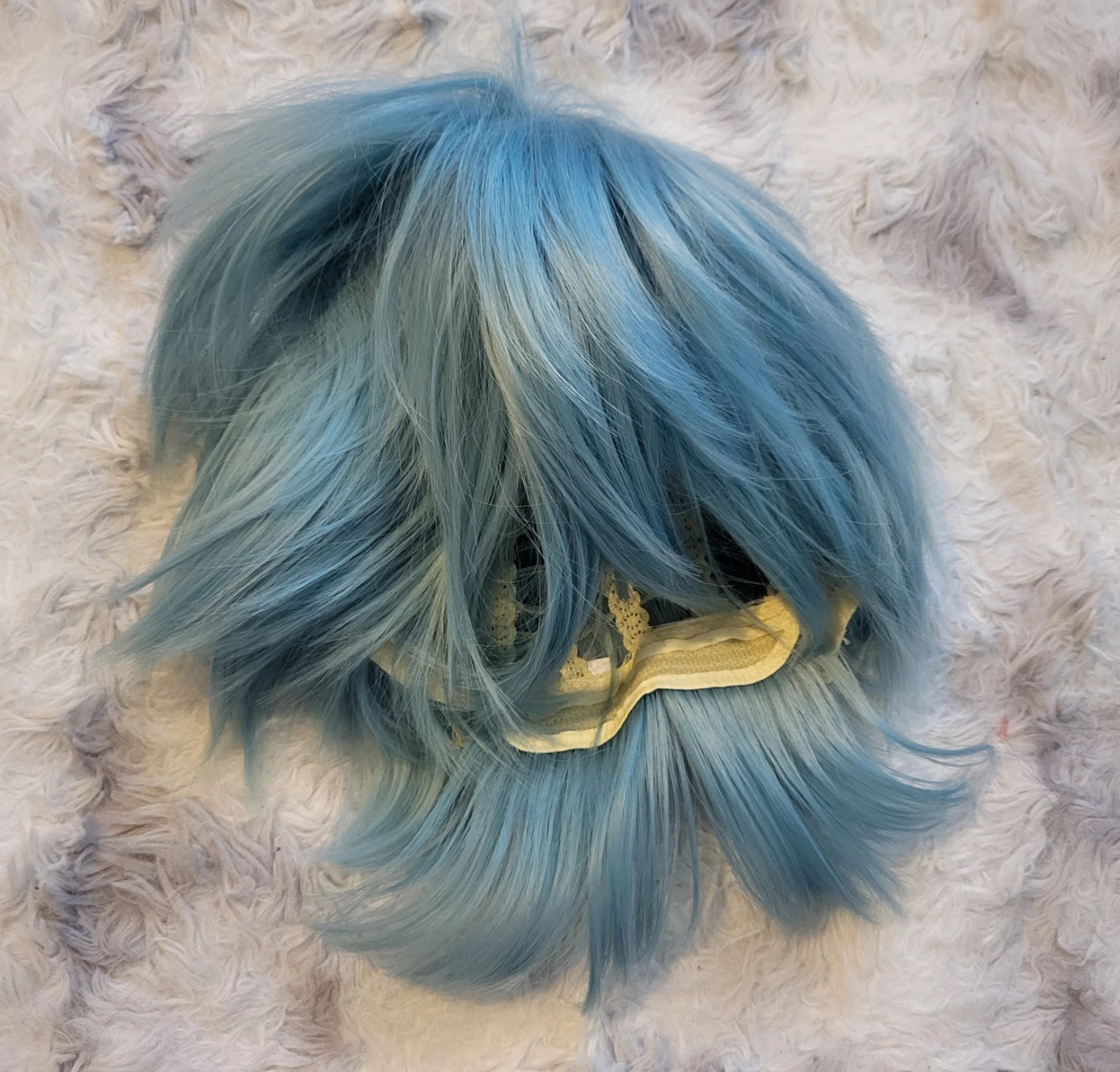 New Light Blue Synthetic Wig - photo 2