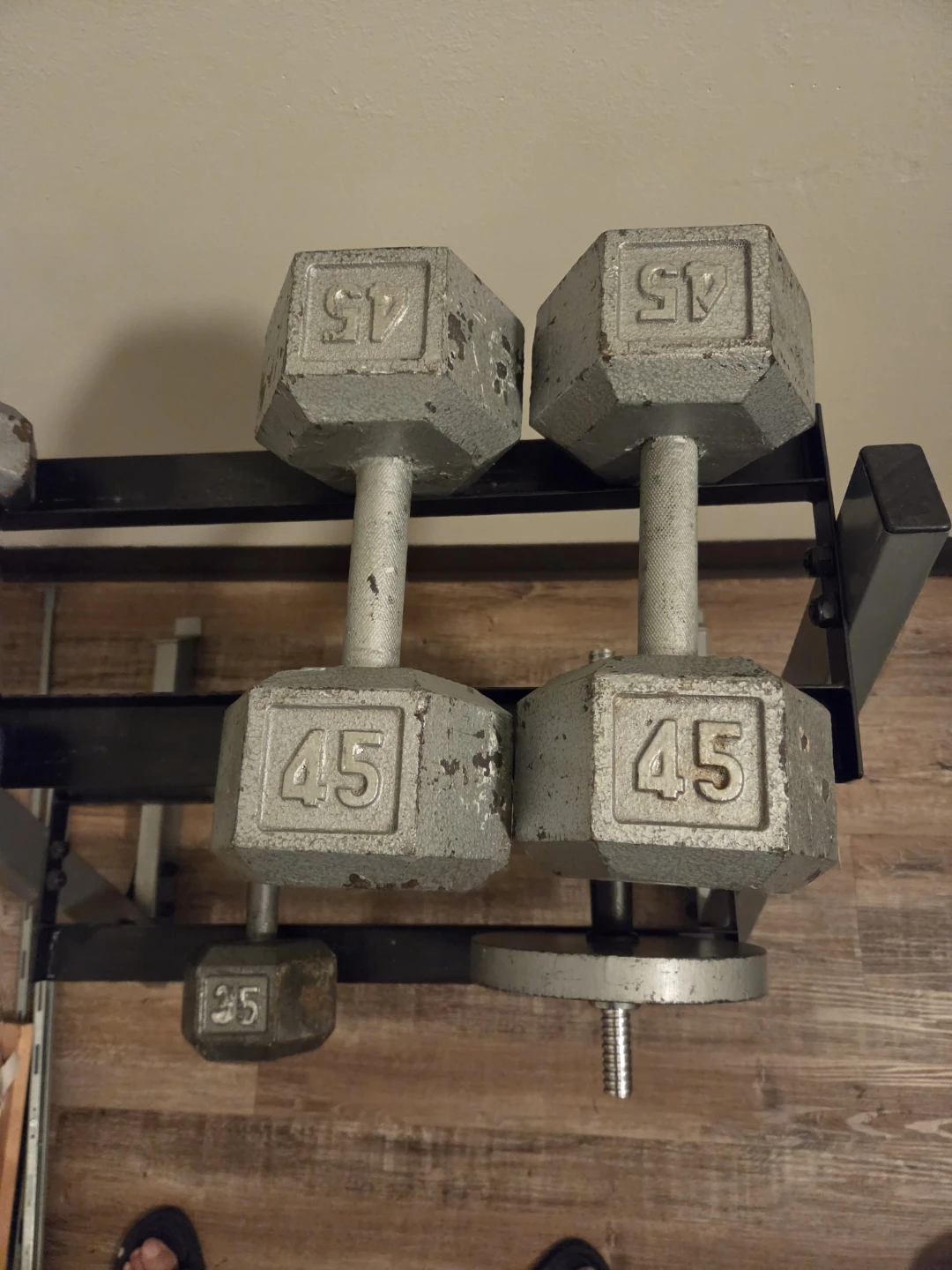 Cast Iron Dumbbell Set with Rack - photo 5