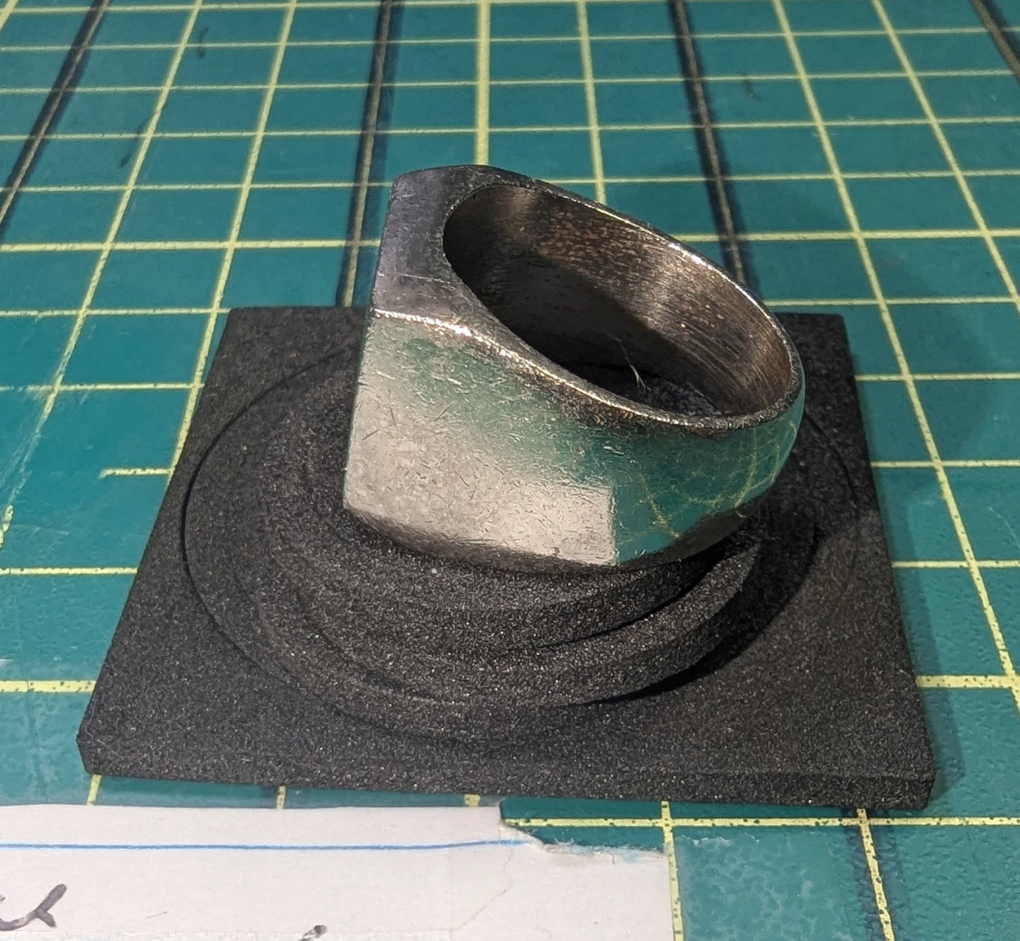 NIKE Stirling Silver 1980s Promotional Ring Sz 9,12grams - photo 2