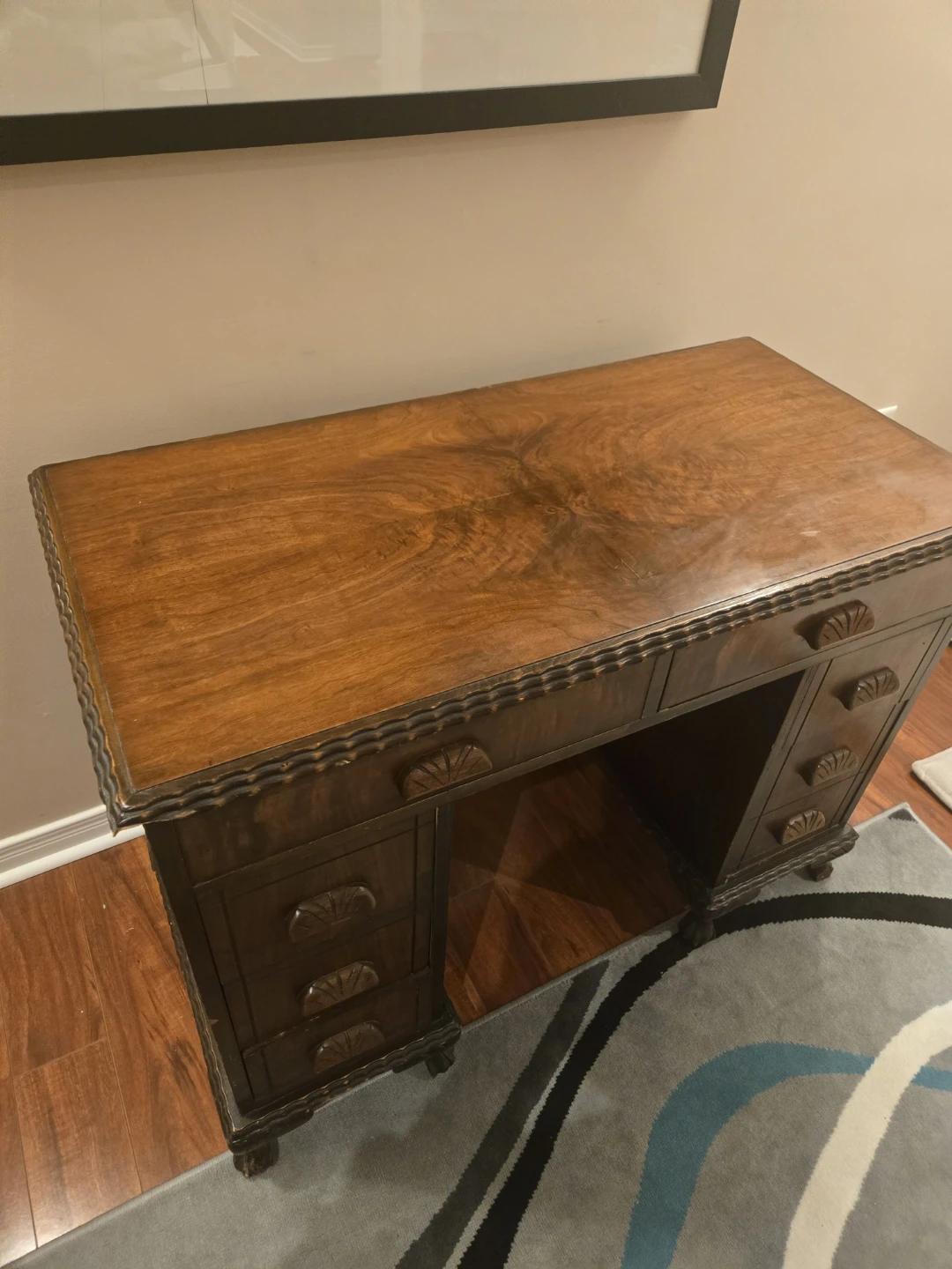 Vintage Wooden Desk - photo 2