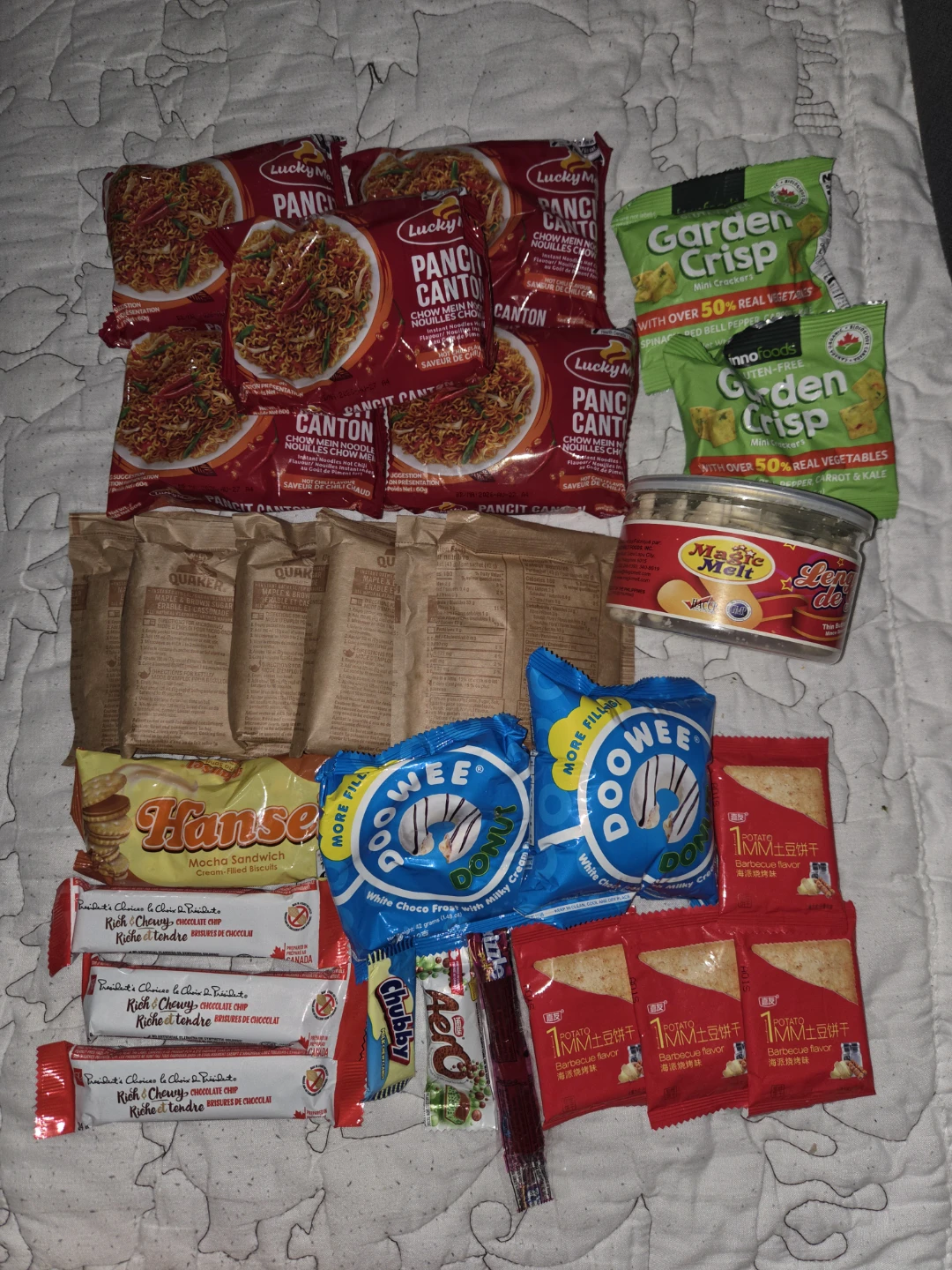Assorted Snacks and Instant Noodles Bundle