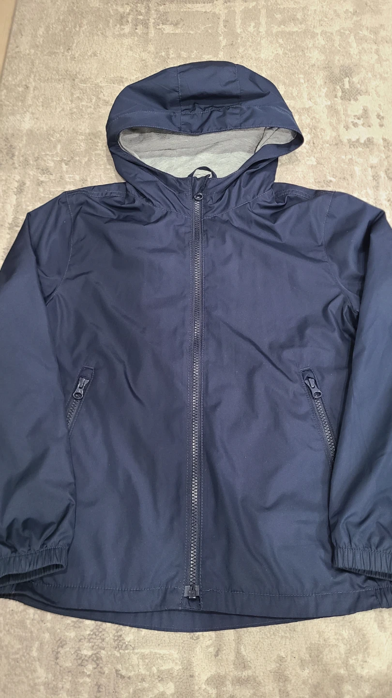 Gap Kids Water/Wind Resistant Navy Hooded Jacket (Large 10-11)