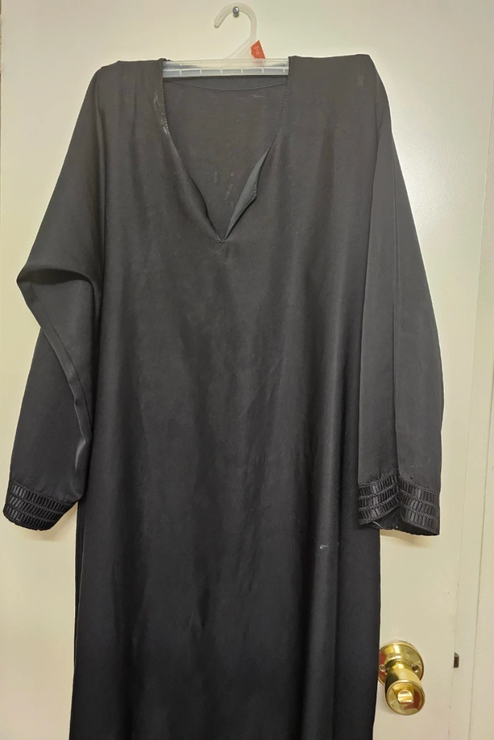 Black Abaya with Embellished Sleeves