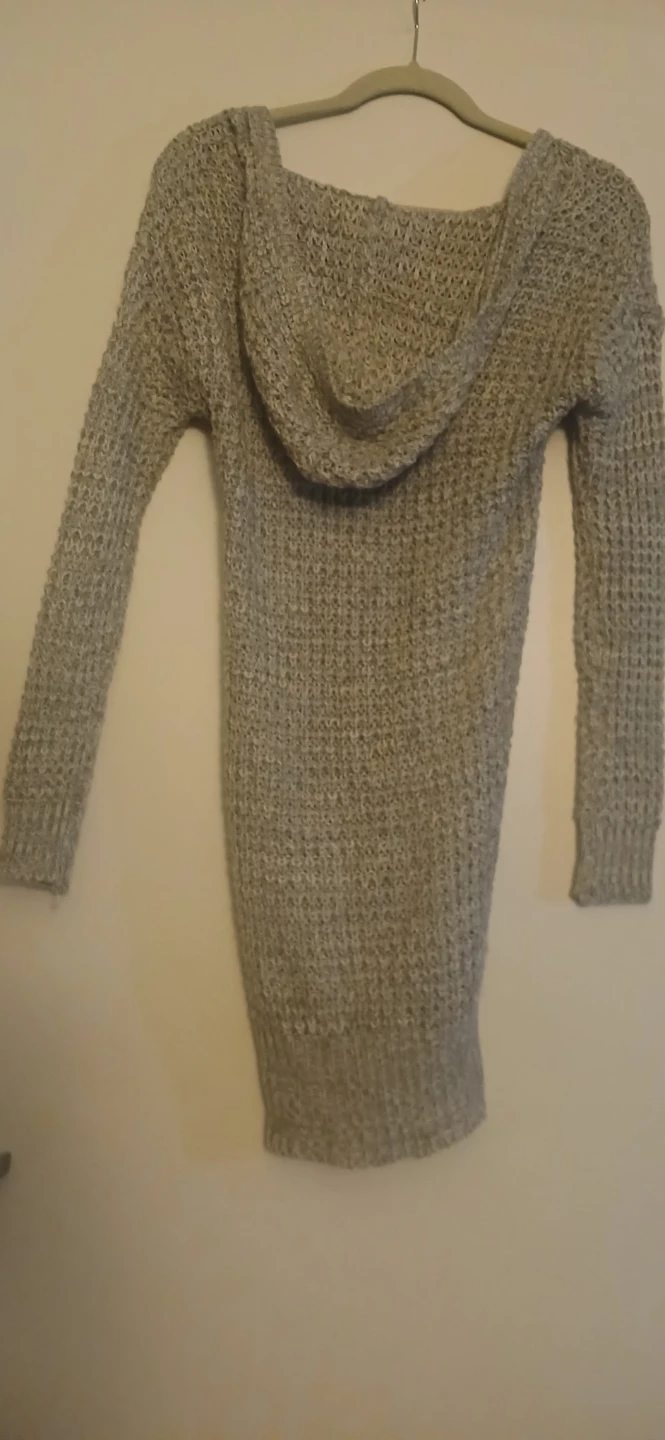 Ultra Flirt Gray Hooded Knit Sweater - photo 4