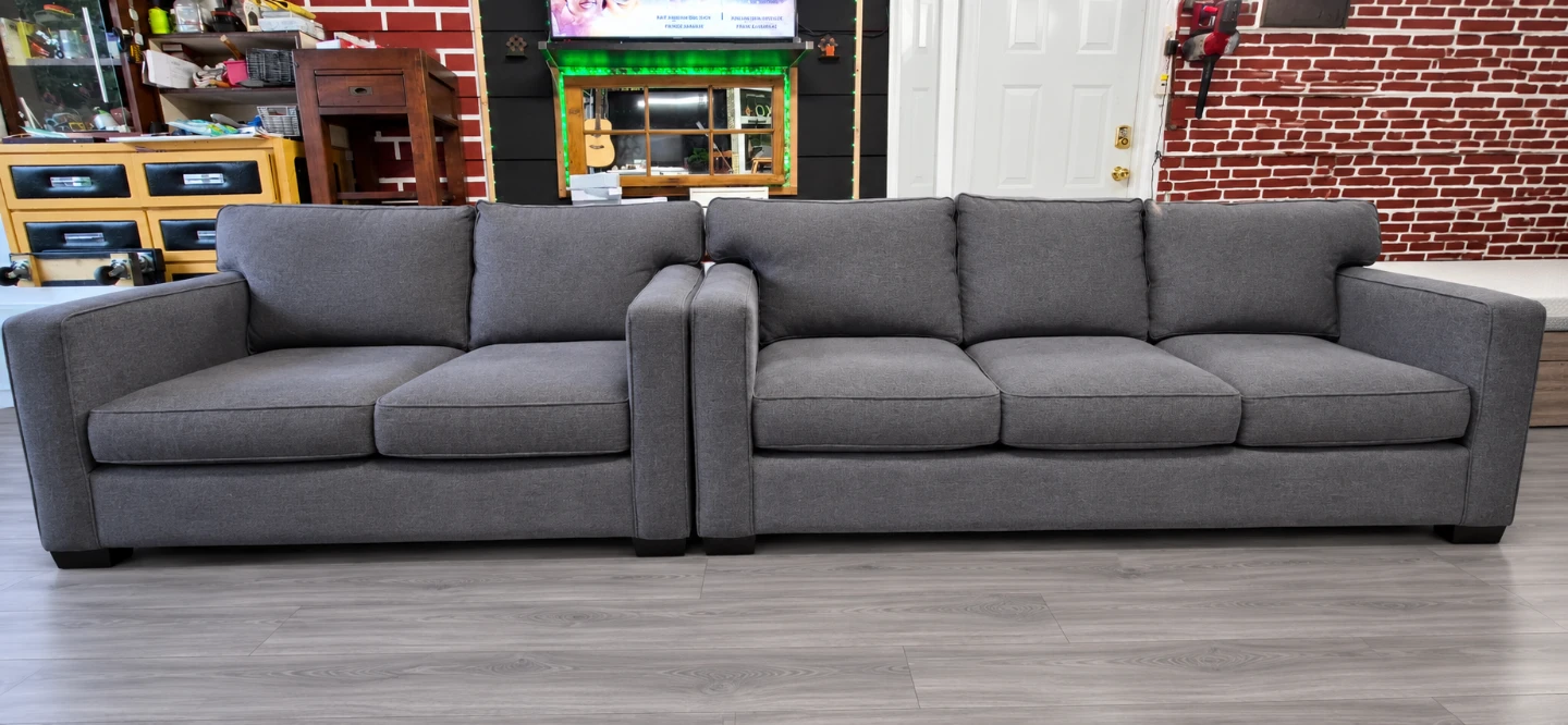 Dark Grey Fabric Sofa