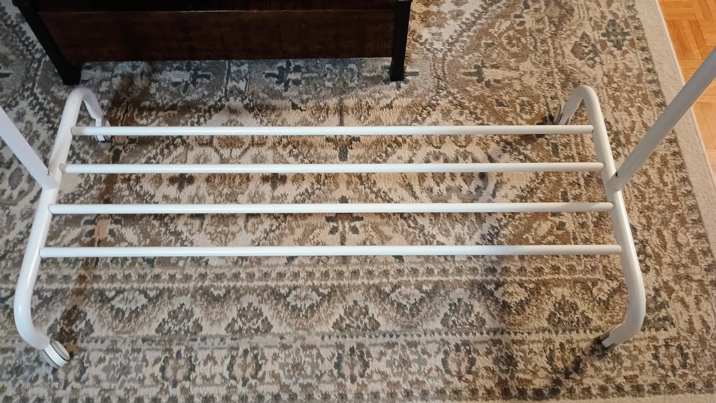 Ikea Rigga Metal Garment Rack with Wheels - photo 2