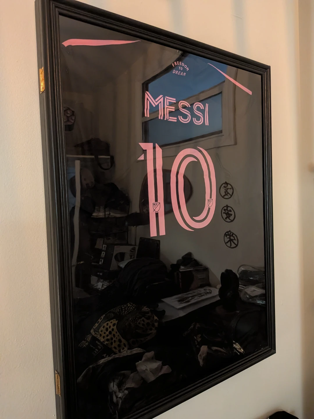 Framed original Adidas Messi shirt - photo 3