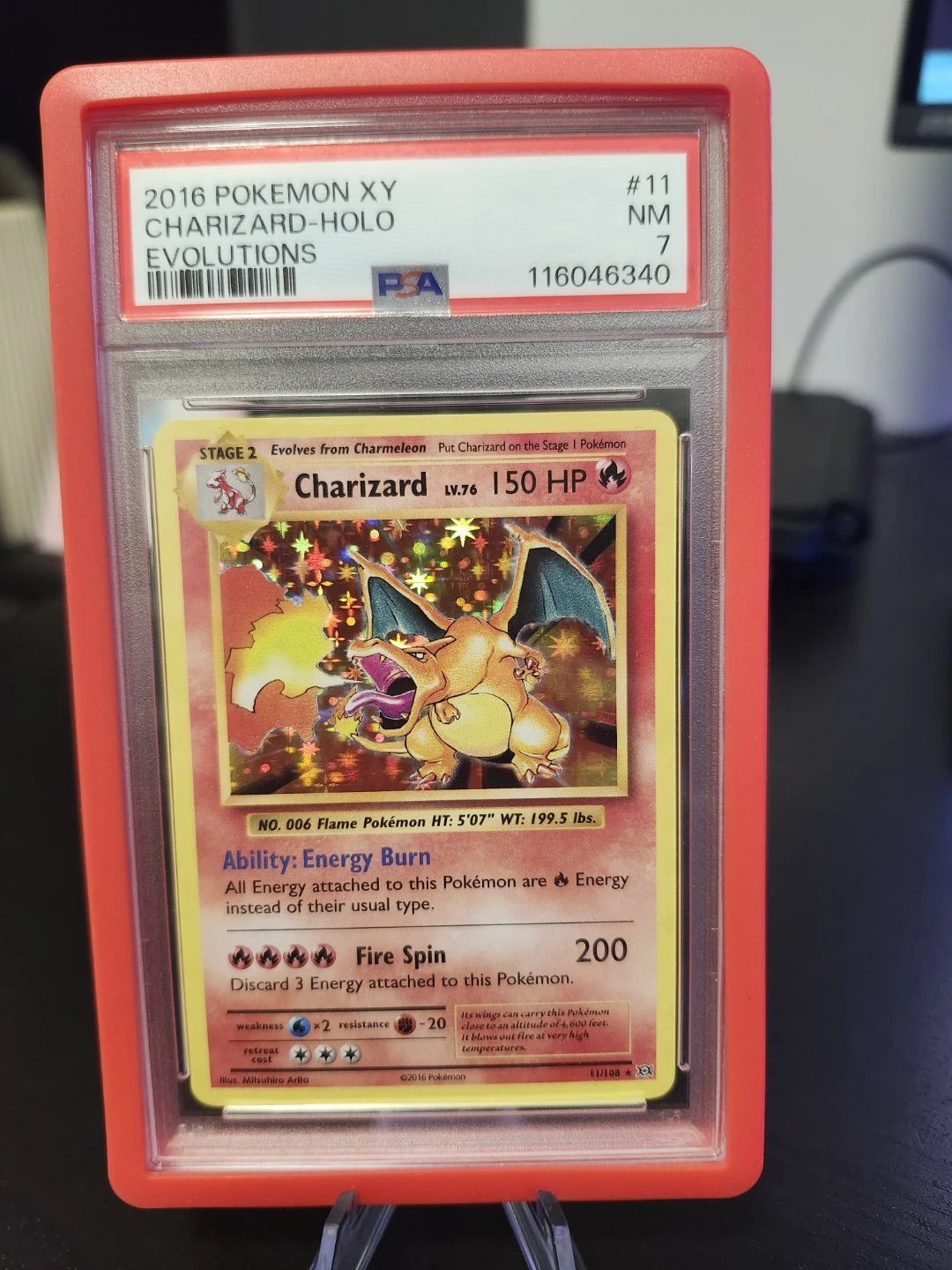 2016 Pokémon XY Evolutions Charizard Holo PSA 7