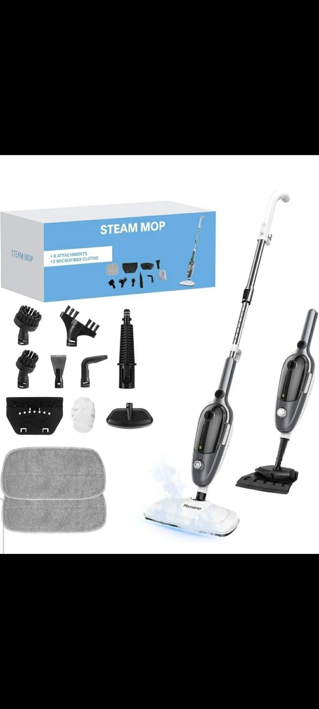 Mxnsewr Steam Mop with 8 Attachments