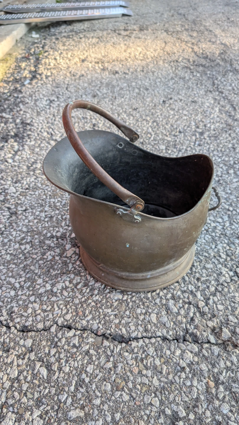 Vintage Copper Fireplace Coal Scuttle - photo 4