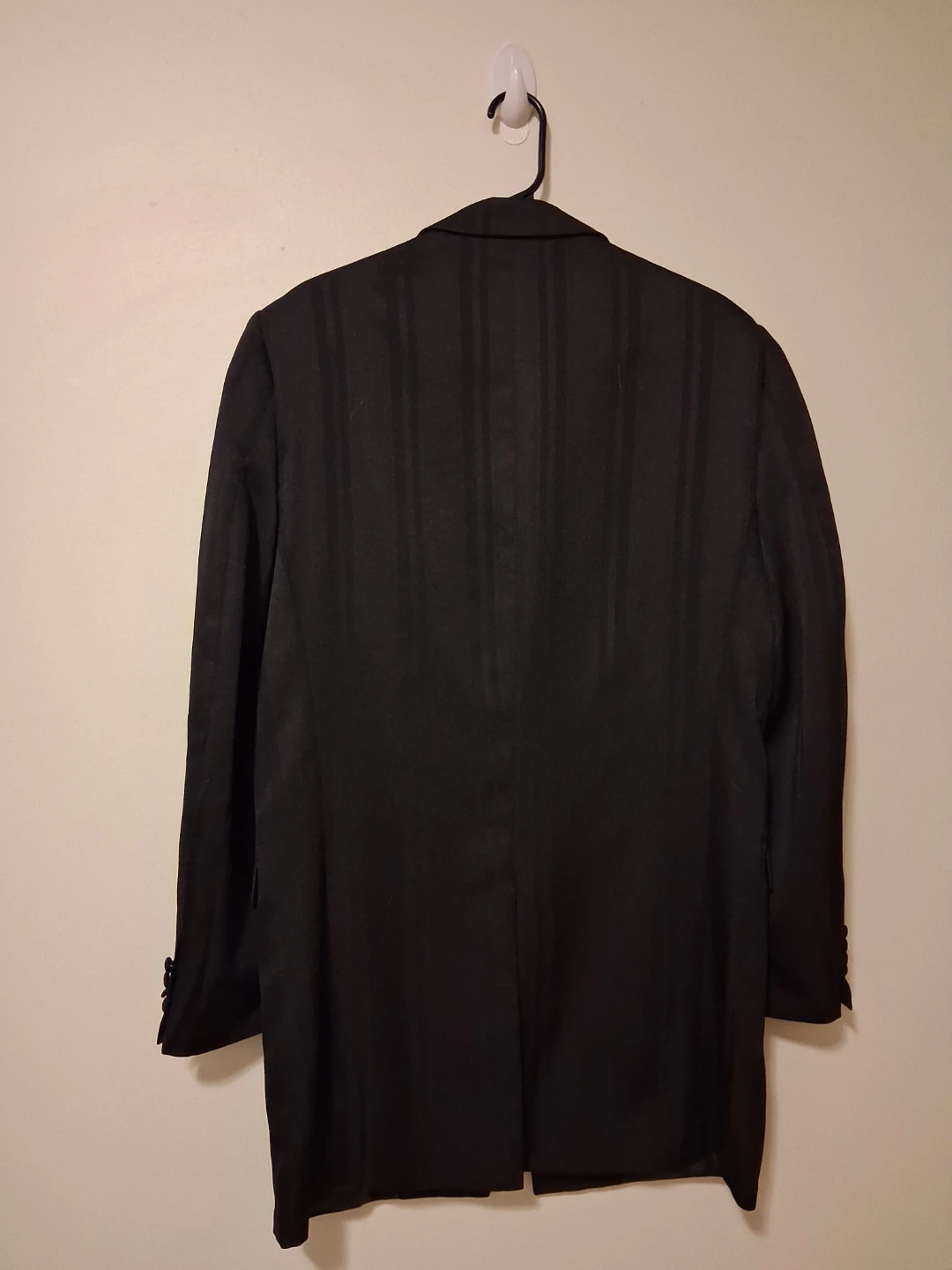 Black Formal Tuxedo Jacket long 4 button mens blazer - photo 5