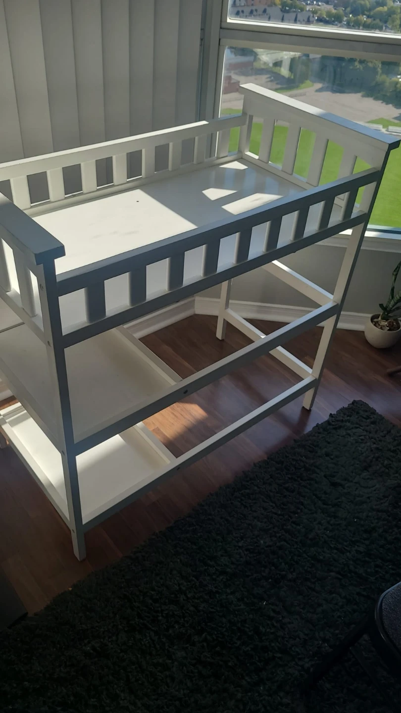 White Baby Change Table