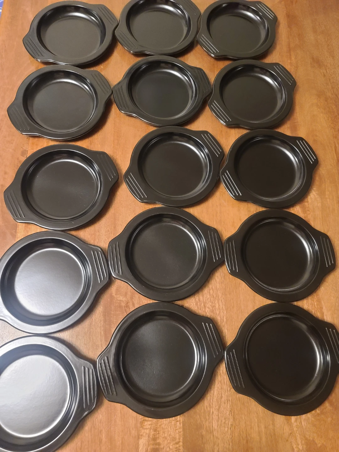 Set of 15 Black Plastic Pot Bases - photo 5