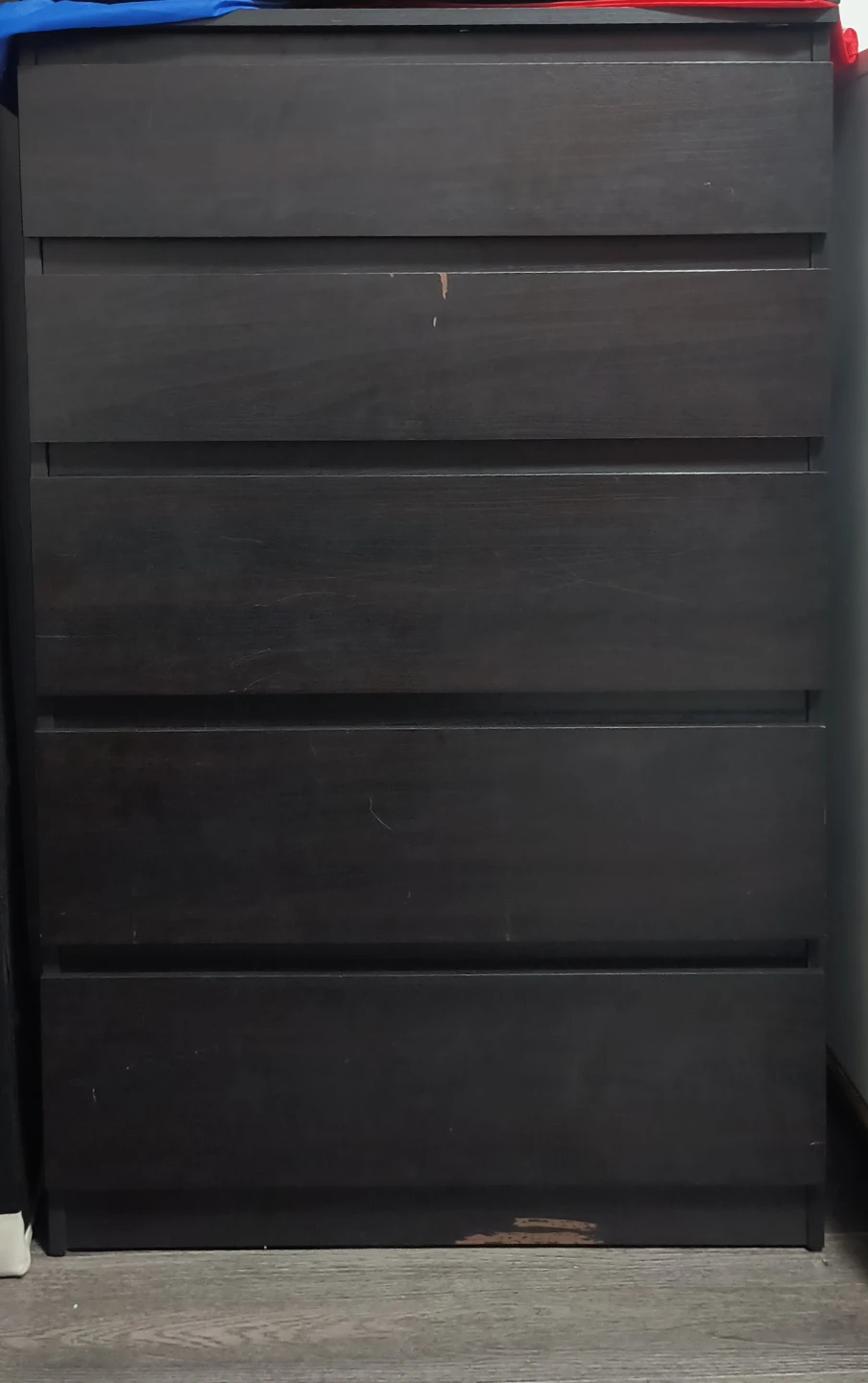 Dark Brown 5-Drawer Dresser