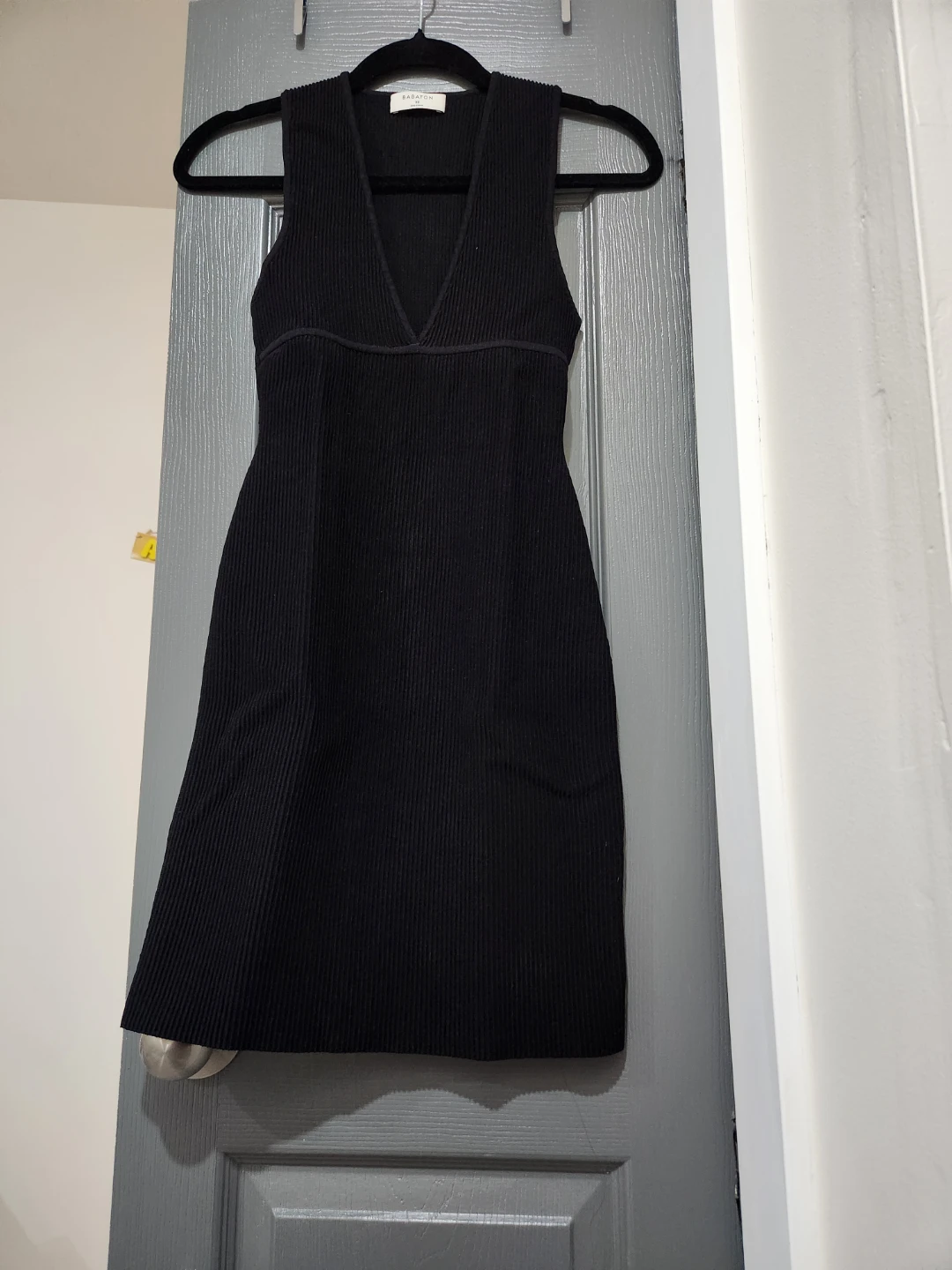 Babaton Ribbed Black Dress - photo 4