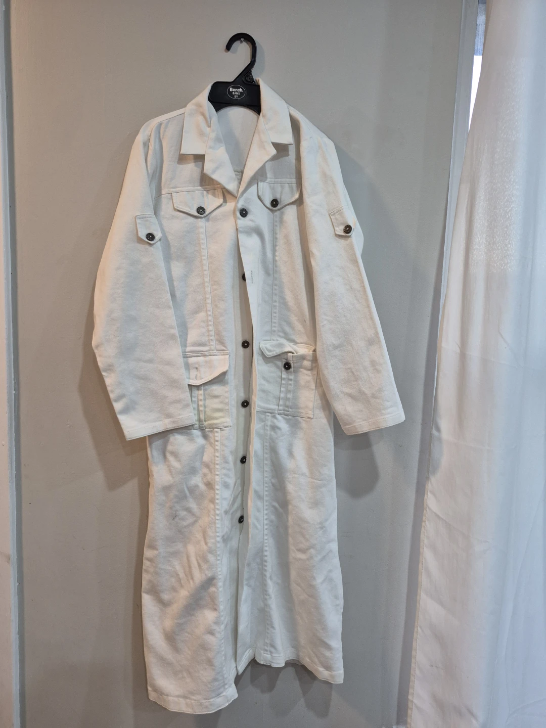 Bench White Denim Trench Coat