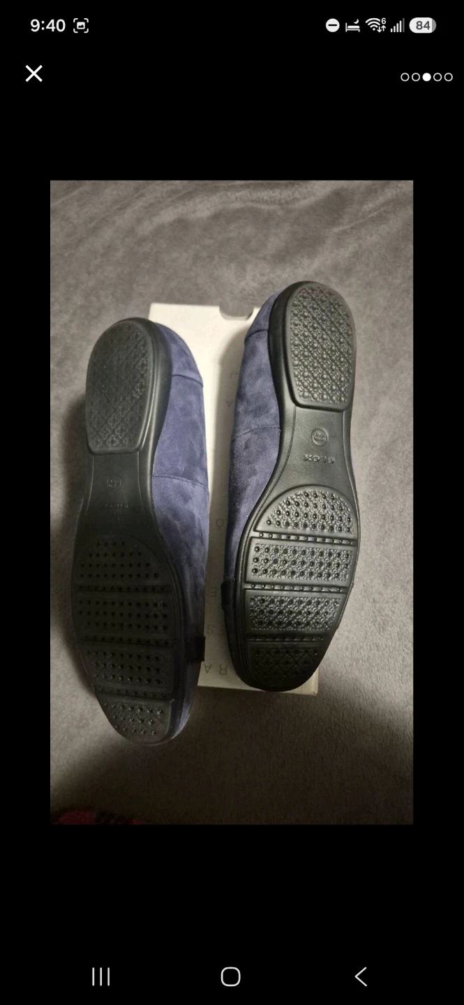 Geox Annytah B Suede Flats Blue Size 41 - photo 3