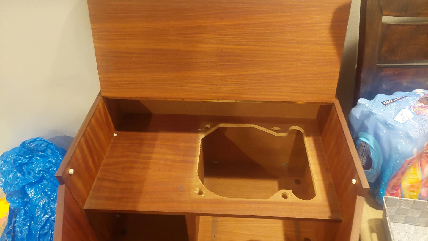 Vintage wood audio cabinet - photo 2