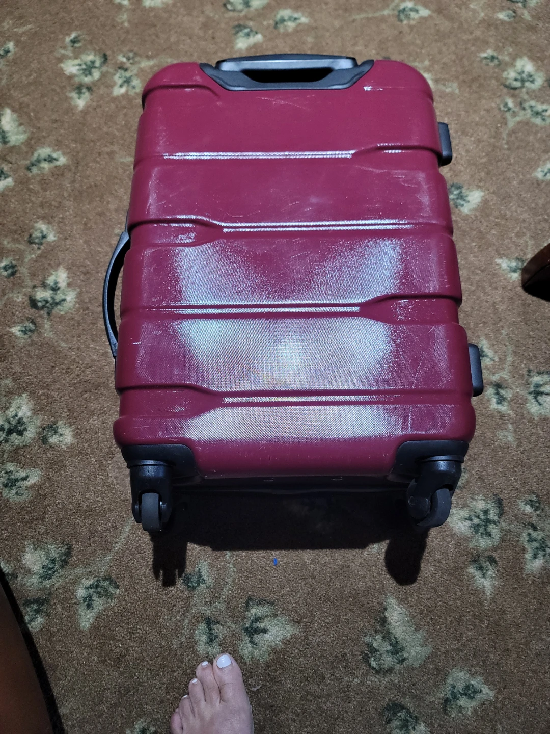 C-life Burgundy Carry-On Suitcase