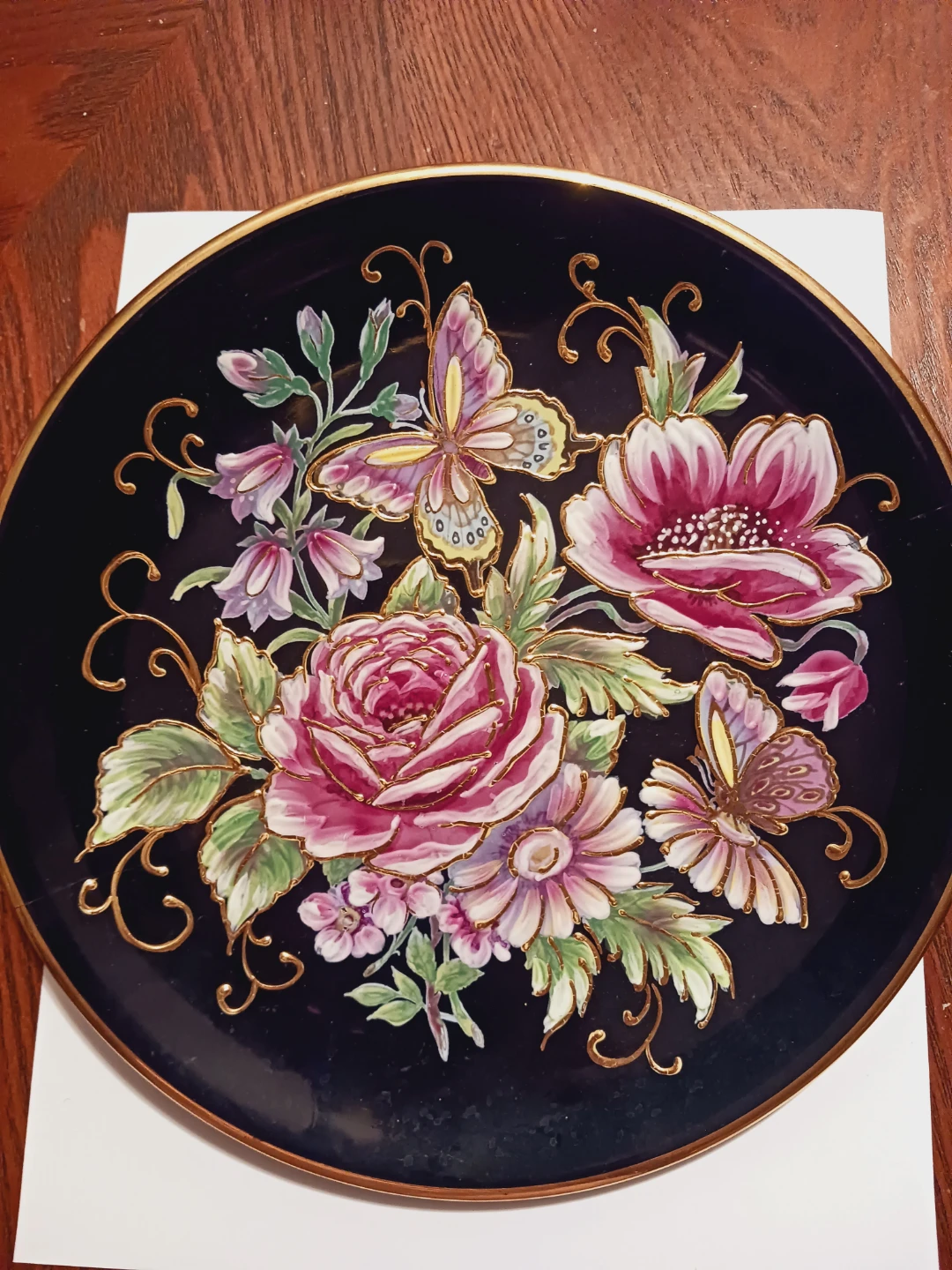 J. Spyropoulos Hand Painted 24K Gold Plate