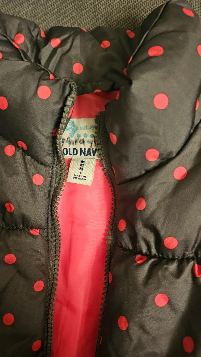 Old Navy Polka Dot Puffer Vest