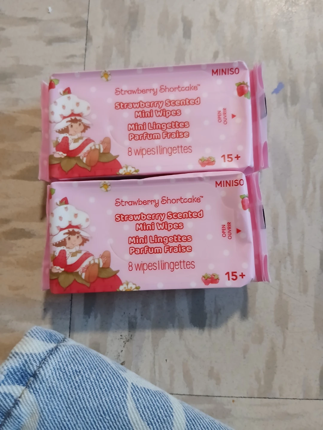 Miniso Strawberry Shortcake Scented Mini Wipes - 2 Packs