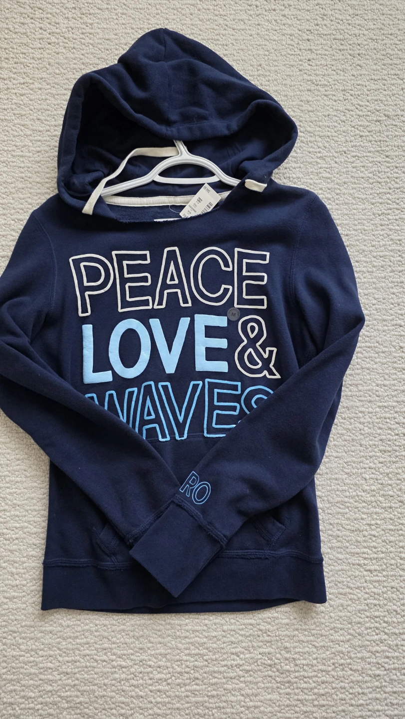 Aeropostale Navy Blue Graphic Hoodie Size Medium