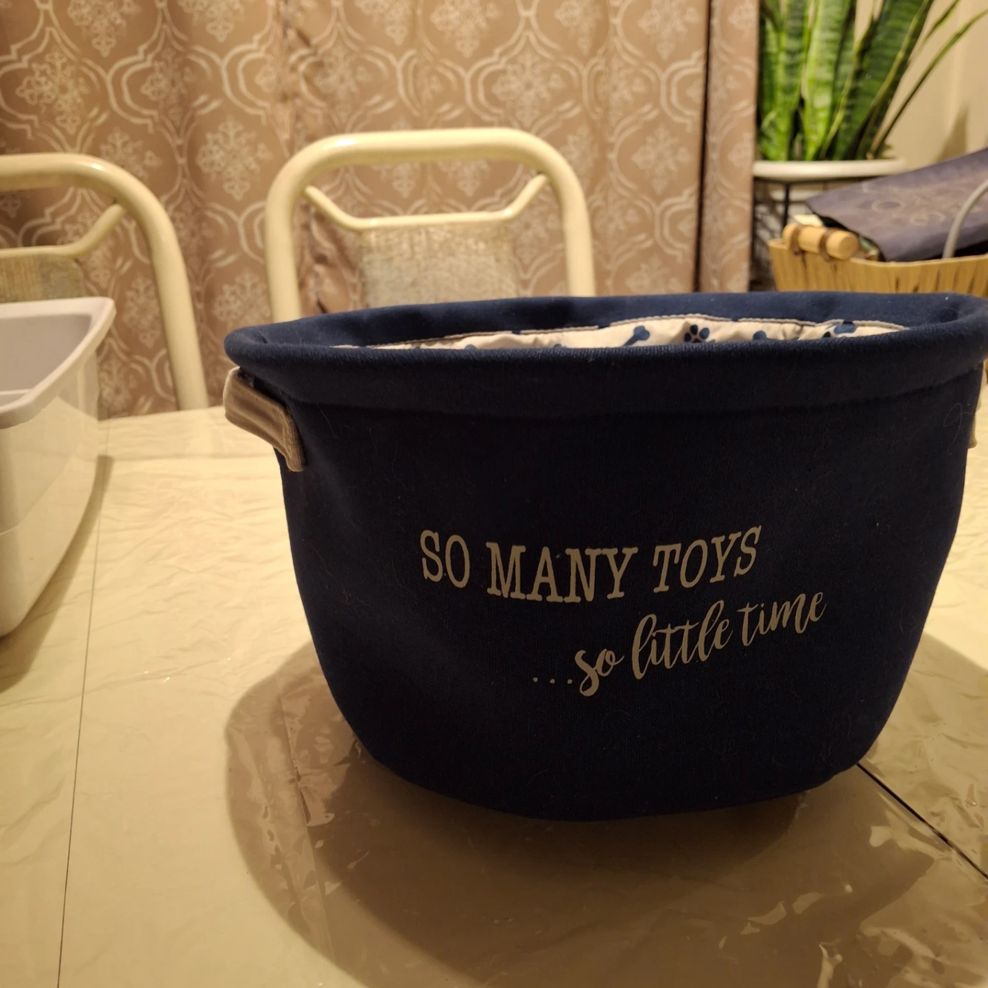Small Blue Pet Toy Basket - photo 2
