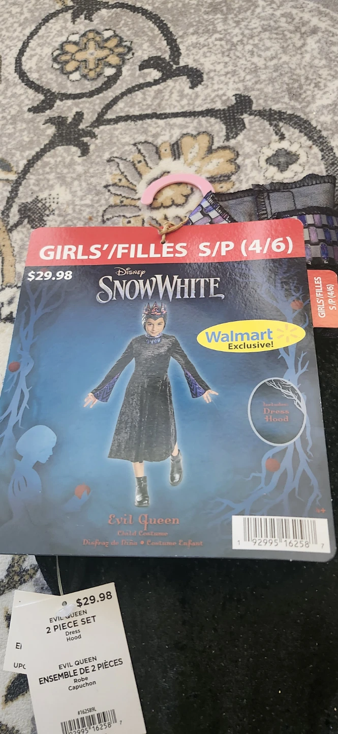 Disney Snow White Evil Queen Costume - Size S (4-6)