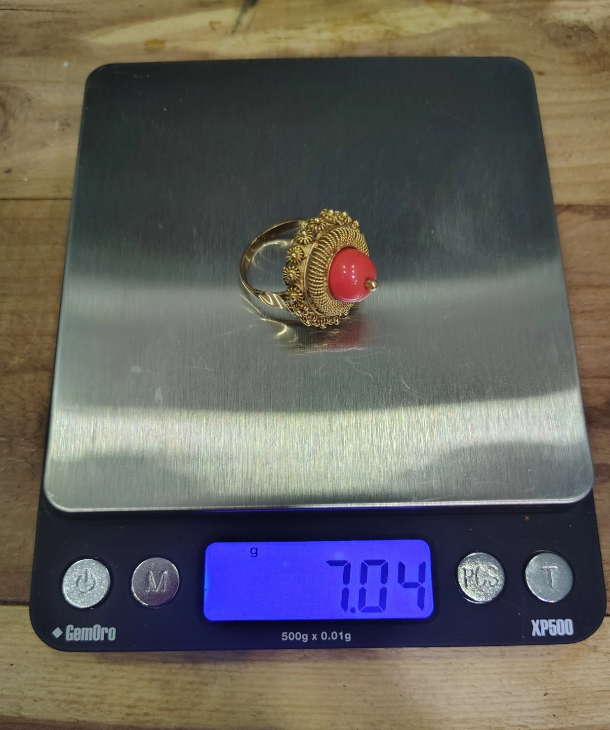 18K GOLD VINTAGE VICTORIAN RING & CORAL - photo 3