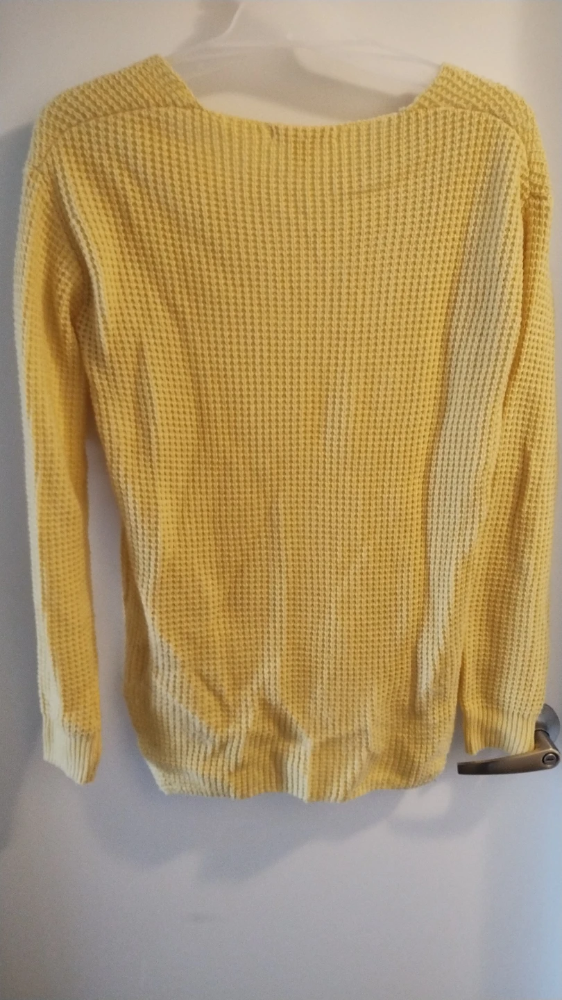 Yellow Waffle Knit Sweater - photo 2