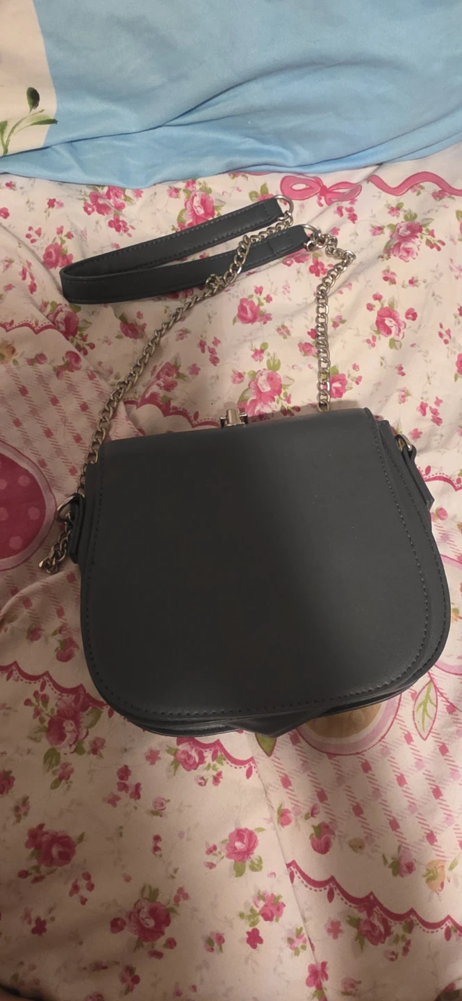 Dark Grey Crossbody Purse with Chain Strap - photo 2