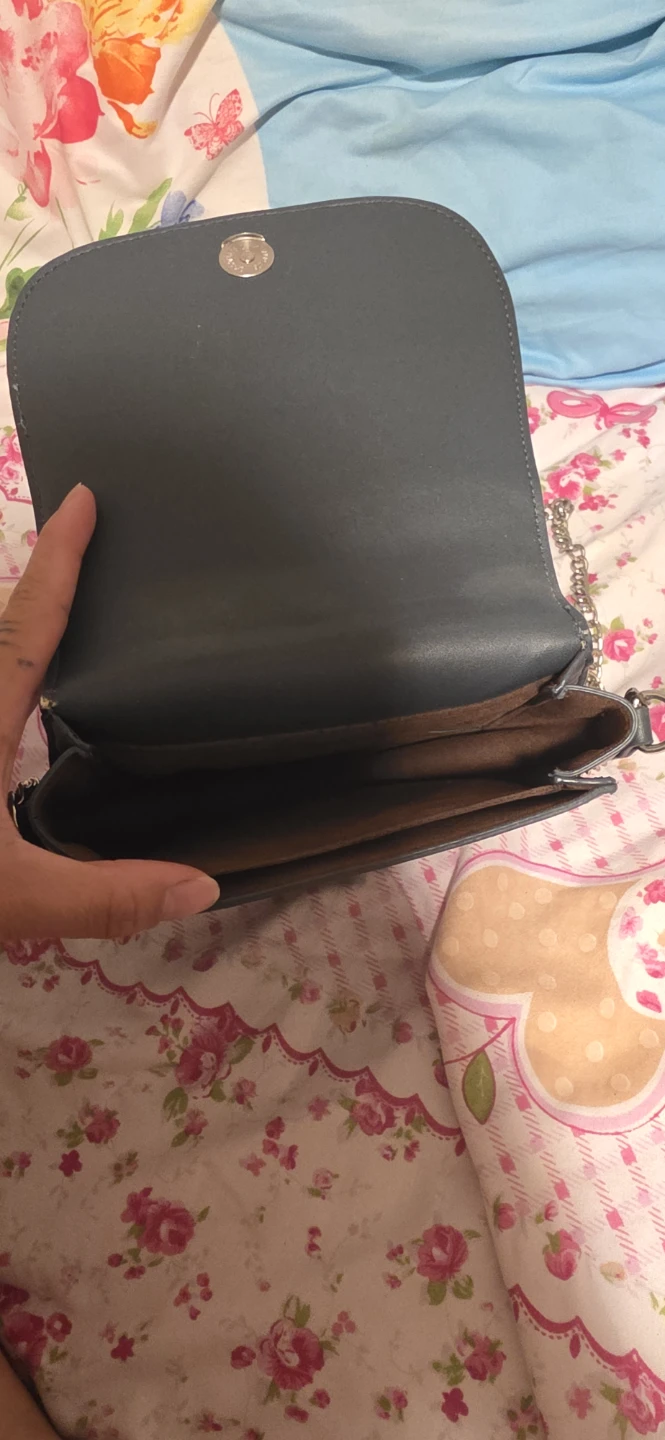 Dark Grey Crossbody Purse with Chain Strap - photo 3