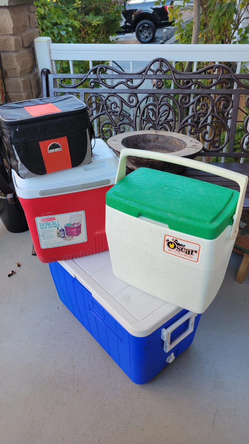 Assorted coleman coolers