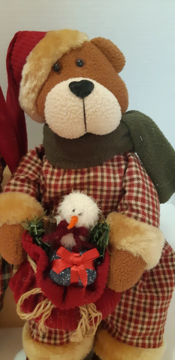 Set of two plush Christmas holiday shelf sitters - photo 3
