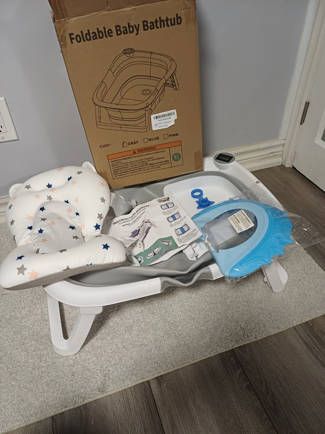 Foldable Baby Bathtub with Digital Thermometer - photo 5