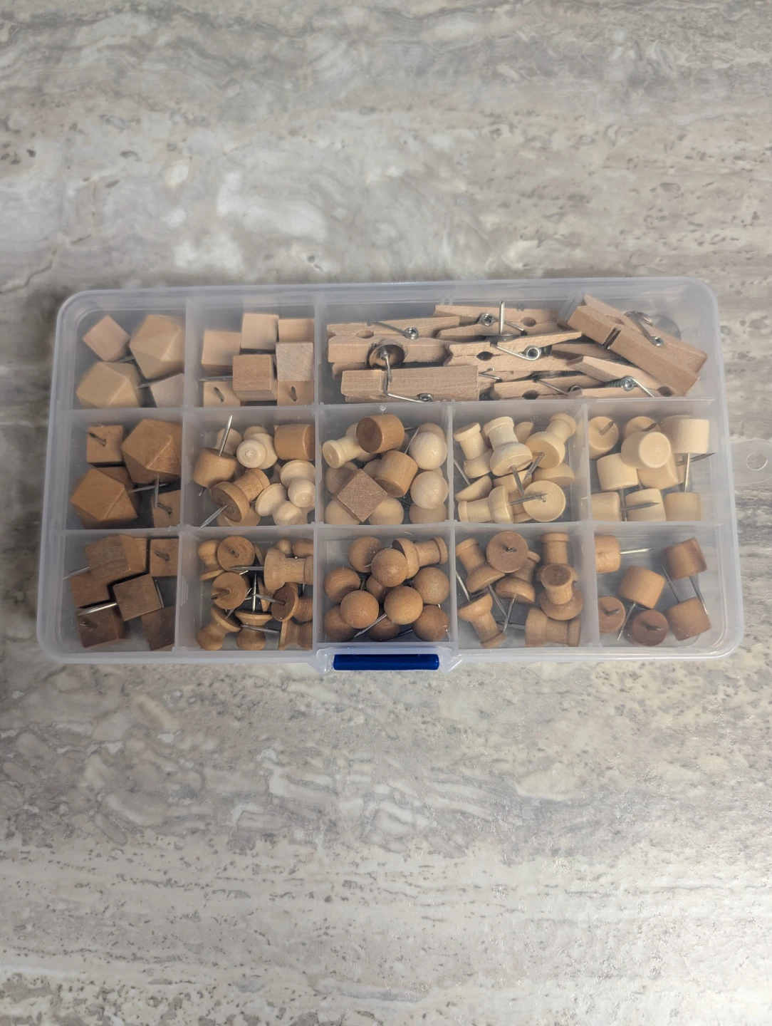 Wooden Framed Cork Board with Push Pins - photo 2