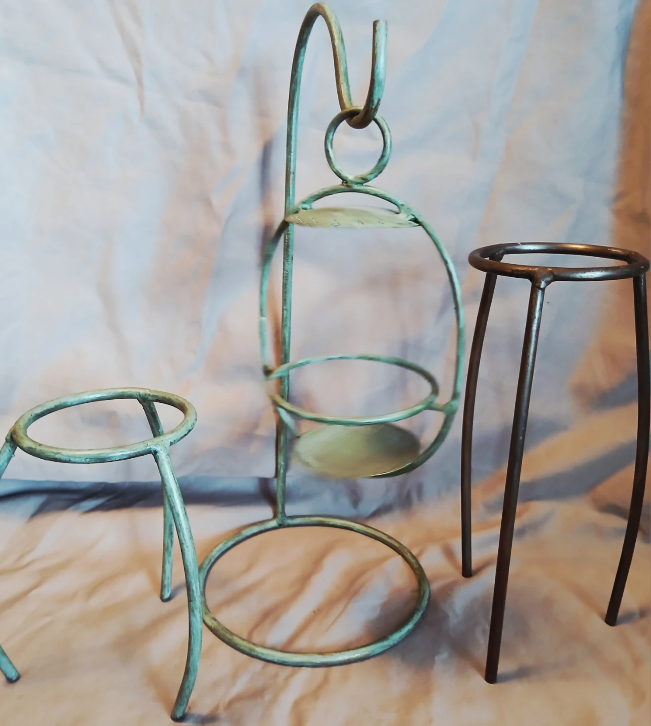 Set of 3 Metal Earring Stands