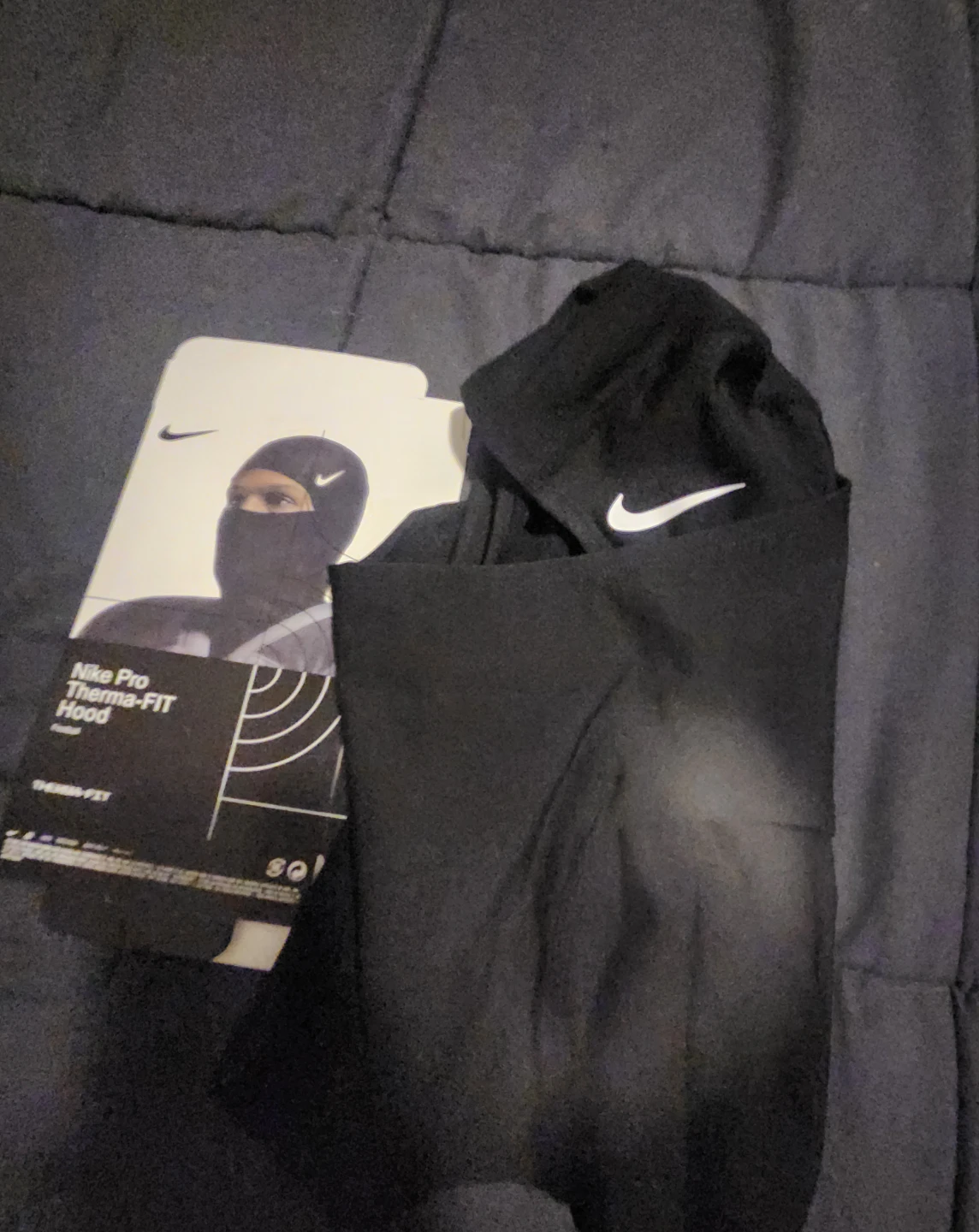 Black Nike ski mask