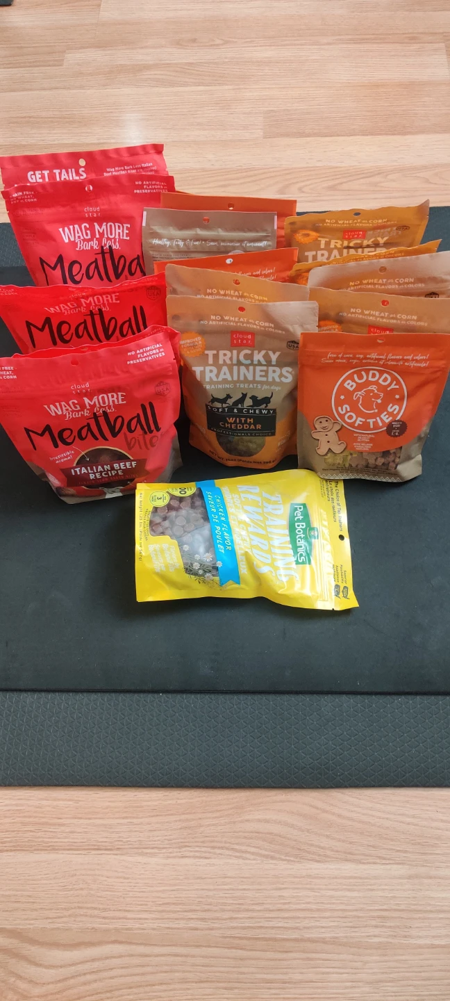 Free 17 bags Assorted Dog Treats, expired few months ago