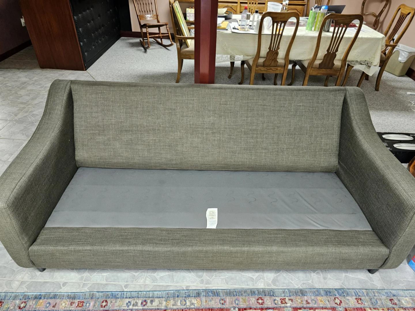 Three-Seater Sofa in Olive  Green - photo 5
