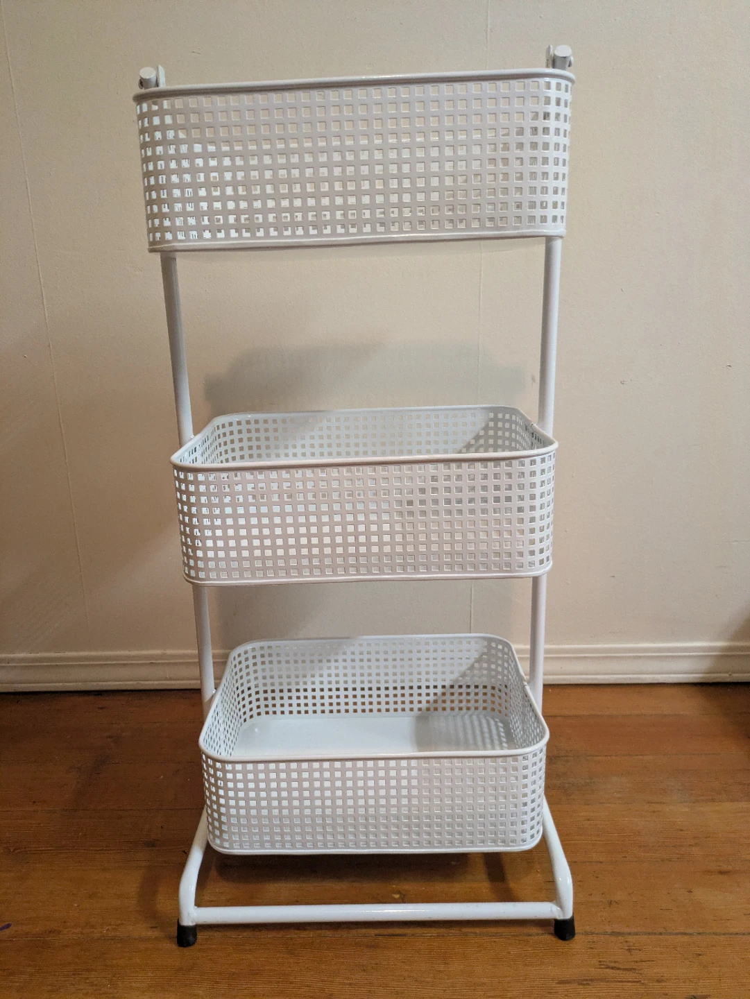 White 3-Tier  Metal Storage Cart
