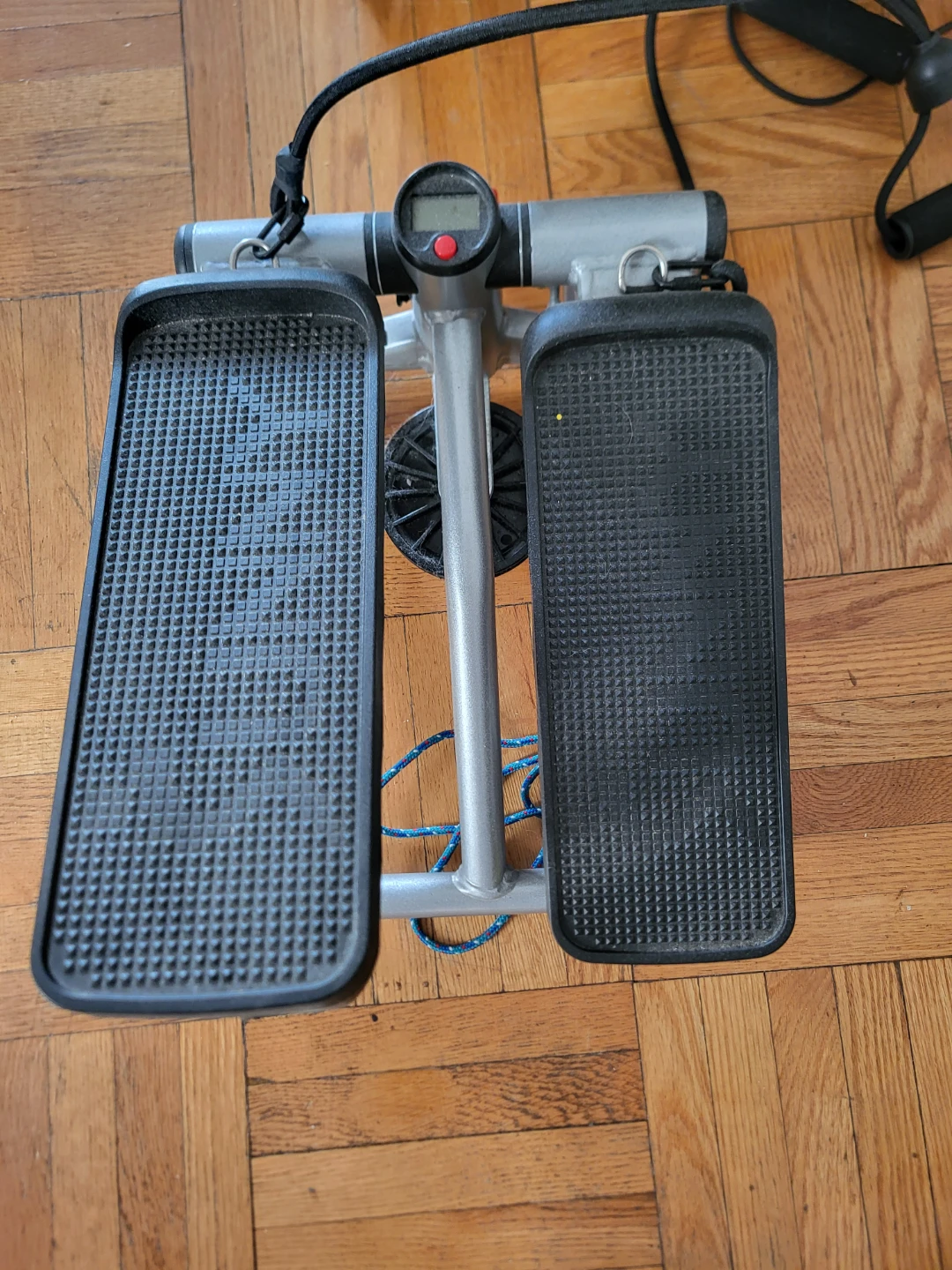 Compact Fitness Stepper with Resistance Bands