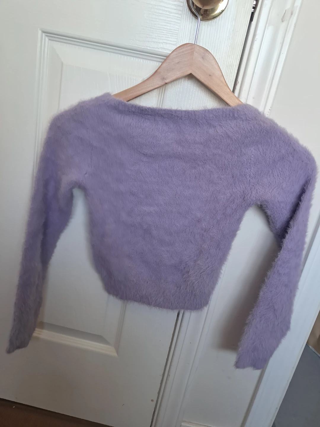 Forever 21 Purple Fuzzy Cropped Sweater - photo 3